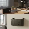 Duvar Tipi Wi-Fi Modem Saklama Kutusu(Siyah) – Kablo Düzenleyici Router Raf Organizer (5047)