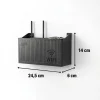 Duvar Tipi Wi-Fi Modem Saklama Kutusu(Siyah) – Kablo Düzenleyici Router Raf Organizer (5047)