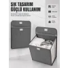 Duvara Asılabilir Katlanabilir Kirli Çamaşır Sepeti Geniş Hacimli Düzenleyici