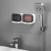 Duvara Monte İkili Kapaklı Plastik Katı Sabunluk Organizer – Banyo & Mutfak İçin Yapışkanlı Sabun Kutusu ve Düzenleyici