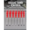 Düz ve Yıldız Başlıklı 7li Tornavida Seti Ergonomik Tutma