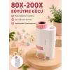 Eğitici Taşınabilir Mikroskop  Ayarlanabilir Focus, LED Işık ve 80X-200X Yakınlaştırma