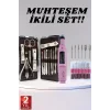 Elektrikli Manikür Pedikür Seti İkili Set 12 Parça Tırnak Bakımı Törpü Protez Çıkarma