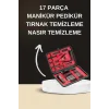 Elektrikli Manikür Pedikür Seti İkili Set 17 Parça Tırnak Bakımı Nasır Temizleme Tırnak Şekillendirme