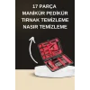 Elektrikli Manikür Pedikür Seti İkili Set 17 Parça Tırnak Bakımı Nasır Temizleme Tırnak Şekillendirme