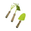 ELTOS EBS-003  3PCS  BAHÇE HOBİ SETİ  RENKLİ METAL   ÇİFT BAŞLI ÇAPA - 3 DİŞLİ TIRMIK - KÜREK  AHŞAP SAPLI (5047)