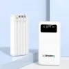Enerx ENR-P20DC 20000 mAh 2.1 Amper Dahili Kablolu Powerbank Siyah (5047)