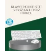 Ergonomik Kablosuz Klavye Mouse Takımı - Tam Boy, Sessiz ve Güvenilir