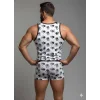 Erkek Desenli Tank Top Boxer Takım