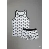 Erkek Desenli Tank Top Boxer Takım