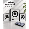 FM Radyolu Bluetooth Masaüstü Hoparlör Seti