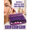 Fondöten, Allık ve Far Uygulamalarına Uygun 12 Parça Makyaj Fırça Takımı Ergonomik Saplı