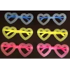 Fosforlu Kalp Model Glow Parti Gözlüğü Karanlıkta Yanan Gözlükler 12 Adet
