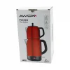 FRESCO KIRMIZI ELEKTRİKLİ ÇAY MAKİNESİ ÇAYCI SET 1.7LT SU ISITICI + 1.2LT DEMLİK PASLANMAZ ÇELİK GÖVDE 2200W (5047)