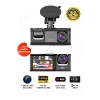 Full Hd 1080p 3 Kameralı Dash Cam Ön Arka İç Kayıt Özellikli Gece Görüşlü G Sensörlü