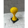 Futbol Toplu Sarı Kupa 21cm Masaüstü Dekor Ödül Figürü