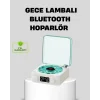 Gece Lambası Stereo Bluetooth Hoparlör Dijital Saatli Vintage Tasarım Çok Fonksiyonlu