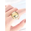 Gold Renk Ayarlanabilir Bombeli Ayna Yüzük