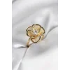 Gold Renk Çiçek Model Vintage Kadın Yüzük