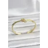 Gold Renk Düğüm Model Pirinç Kadın Bileklik