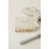 Gold Renk Halka Model 6lı Küpe Seti