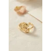 Gold Renk Kedi Tasarım Pirinç Kadın Yüzük