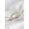 Gold Renk Kelebek Model Pirinç Kadın Yüzük