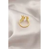 Gold Renk Metal Kelebek Model Kadın Yüzük