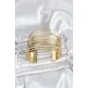 Gold Renk Pirinç Kaburga Model Kadın Bileklik