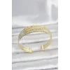 Gold Renk Pirinç Minimal Dorikalı Kadın Bileklik