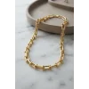 Gold Renk Pirinç Tifani Model Kadın Kolye