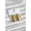 Gold Renk Pirinç Vintage Esintili Statement Küpe