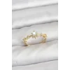 Gold Renk Pirinç Yıldız Model Kadın Yüzük