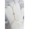 Gold Renk Pirinç Zirkon Taşlı Kalp Model Şahmeran