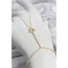 Gold Renk Pirinç Zirkon Taşlı Yıldız Model Şahmeran