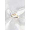 Gold Renk Vintage Model Zirkon Taşlı Yüzük