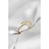Gold Renk Zirkon Taşlı Yılan Tarz Kadın Yüzük
