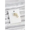 Gold Renk Zirkon Taşlı Yıldız Model Kıkırdak Earcuff Küpe