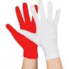 Gösteriler İçin 1 Çift Kırmızı Beyaz Pandomim Eldiveni Çocuk Boy (5047)