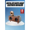Gramafon Radyo Bluetooth Hoparlör Nostaljik Radyo FM Radyo