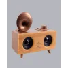 Gramafon Tasarımlı Bluetooth Hoparlör 3D Ses Teknolojili Çok Fonksiyonlu