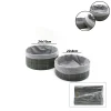 GRİ 2 BOY YUVARLAK BAMBU KENAR ORGANİZER SEPET AHŞAP ALTLIK - BEZLİ ÇAP=22X24CM (5047)