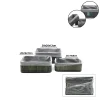 GRİ 3 BOY D.DÖRTGEN BAMBU KENAR ORGANİZER SEPET AHŞAP ALTLIK - BEZLİ 25X14-28X18-20X30CM (5047)
