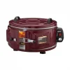 GROSS YUVARLAK DAVUL FIRIN STANDART AYARLANABİLİR TERMOSTAT = 50°C-320°C 1300W - 53CM ALÜMİNYUM TEPSİ ÖN GÖZETLEME CAMI  AF-008B (5047)