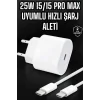 Güç Adaptörü ve Kablosu Şarj Aleti 15/15 Pro Max Uyumlu Hızlı Şarj