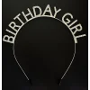 Gümüş Kristal Taşlı Birthday Girl Doğum Günü Tacı İthal Ürün A Kalite 17x16 cm (5047)