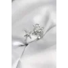 Gümüş Renk Kutup Yıldızı Model Zirkon Taşlı Kadın Yüzük