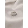Gümüş Renk Metal Zincir Model Taşlı Kadın Yüzük