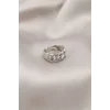 Gümüş Renk Metal Zincir Model Taşlı Kadın Yüzük