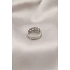 Gümüş Renk Metal Zincir Model Taşlı Kadın Yüzük